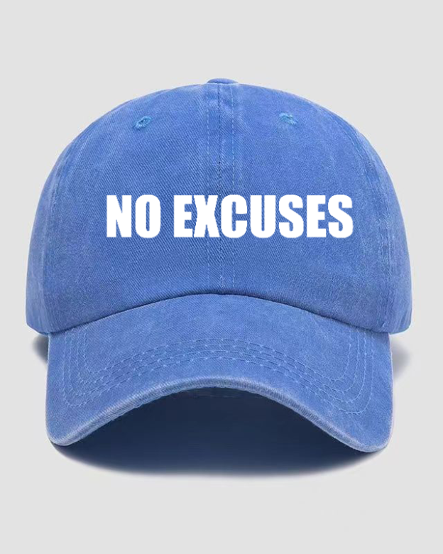 No excuses Washed  Cap