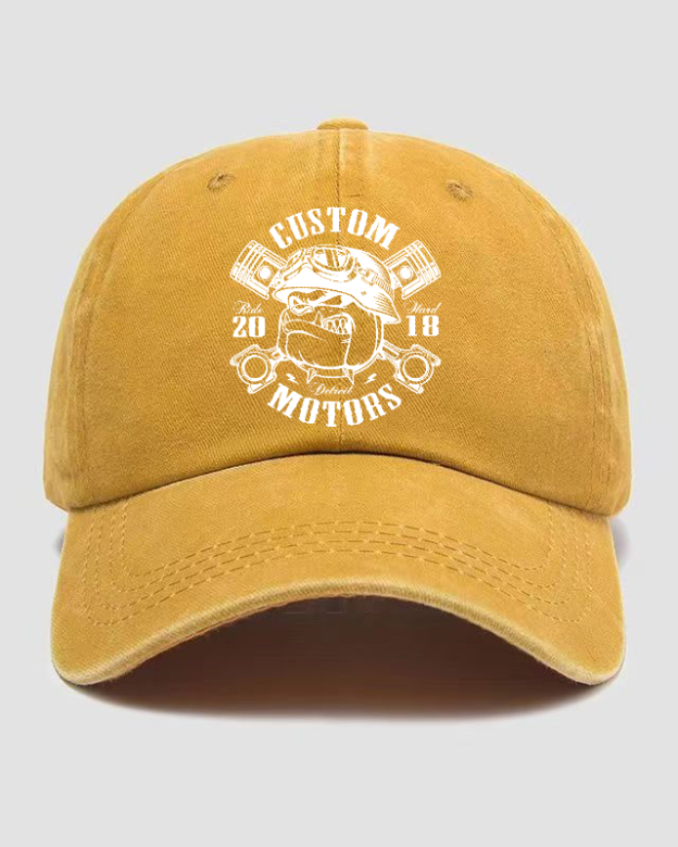 Custom Motors Washed Cap