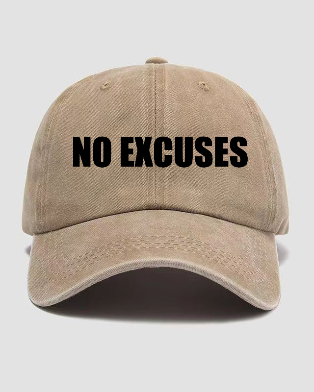 No excuses Washed  Cap