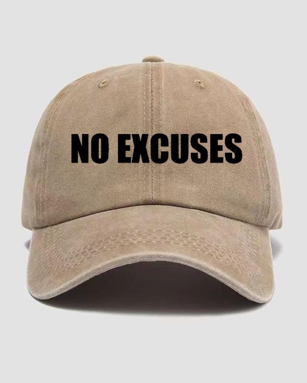 No excuses Washed  Cap