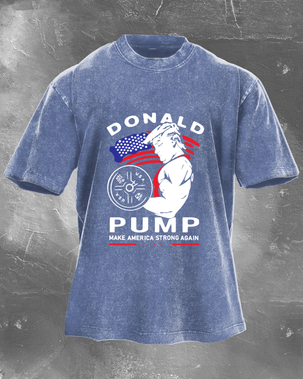 Donald Pump Men's washed T-shirt