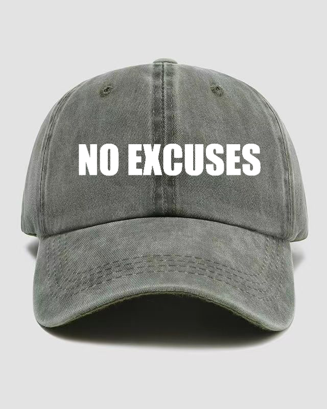 No excuses Washed  Cap
