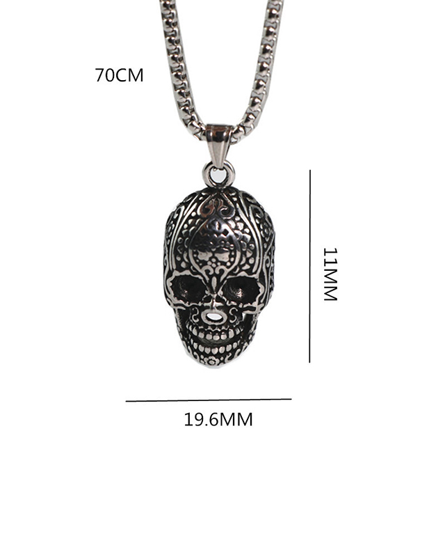 Terminator Skullheadtitanium Steel Pendant Necklace