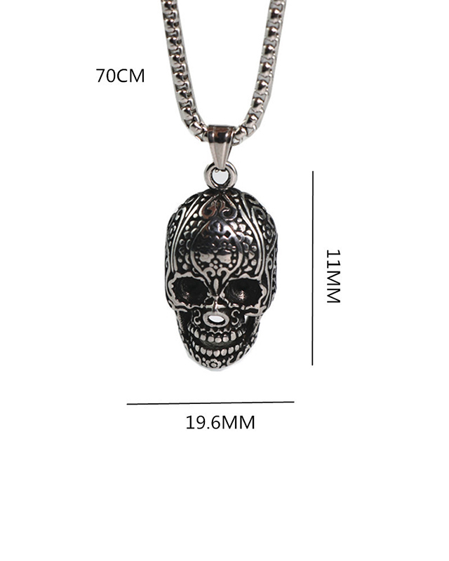 Terminator Skullheadtitanium Steel Pendant Necklace