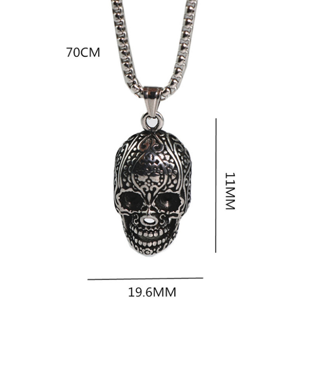 Terminator Skullheadtitanium Steel Pendant Necklace