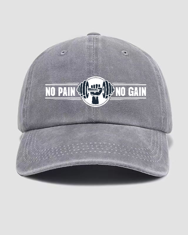NO PAIN NO GAIN Washed Cap