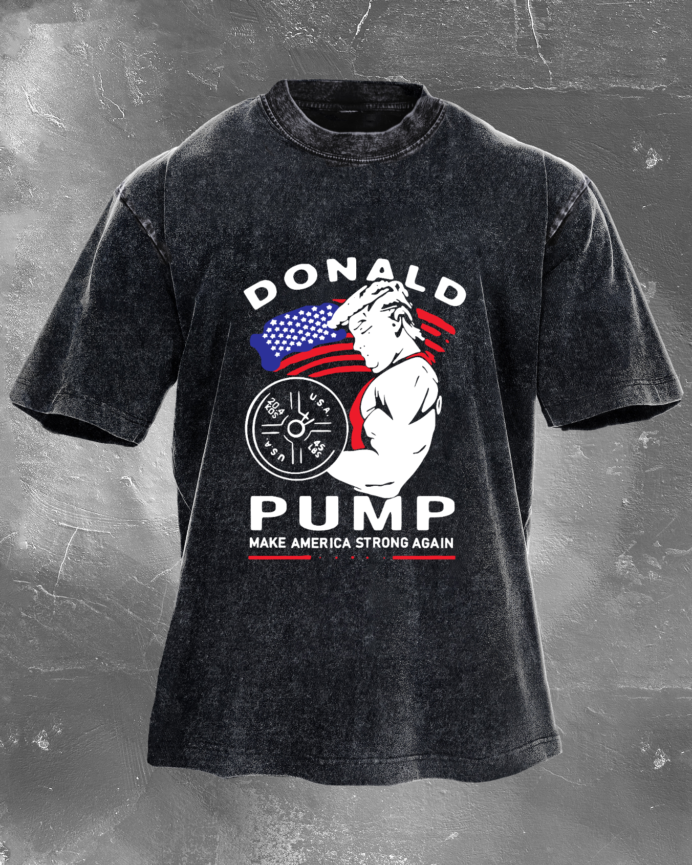 Donald Pump Men's washed T-shirt