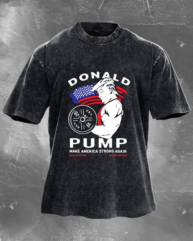 Donald Pump Men's washed T-shirt