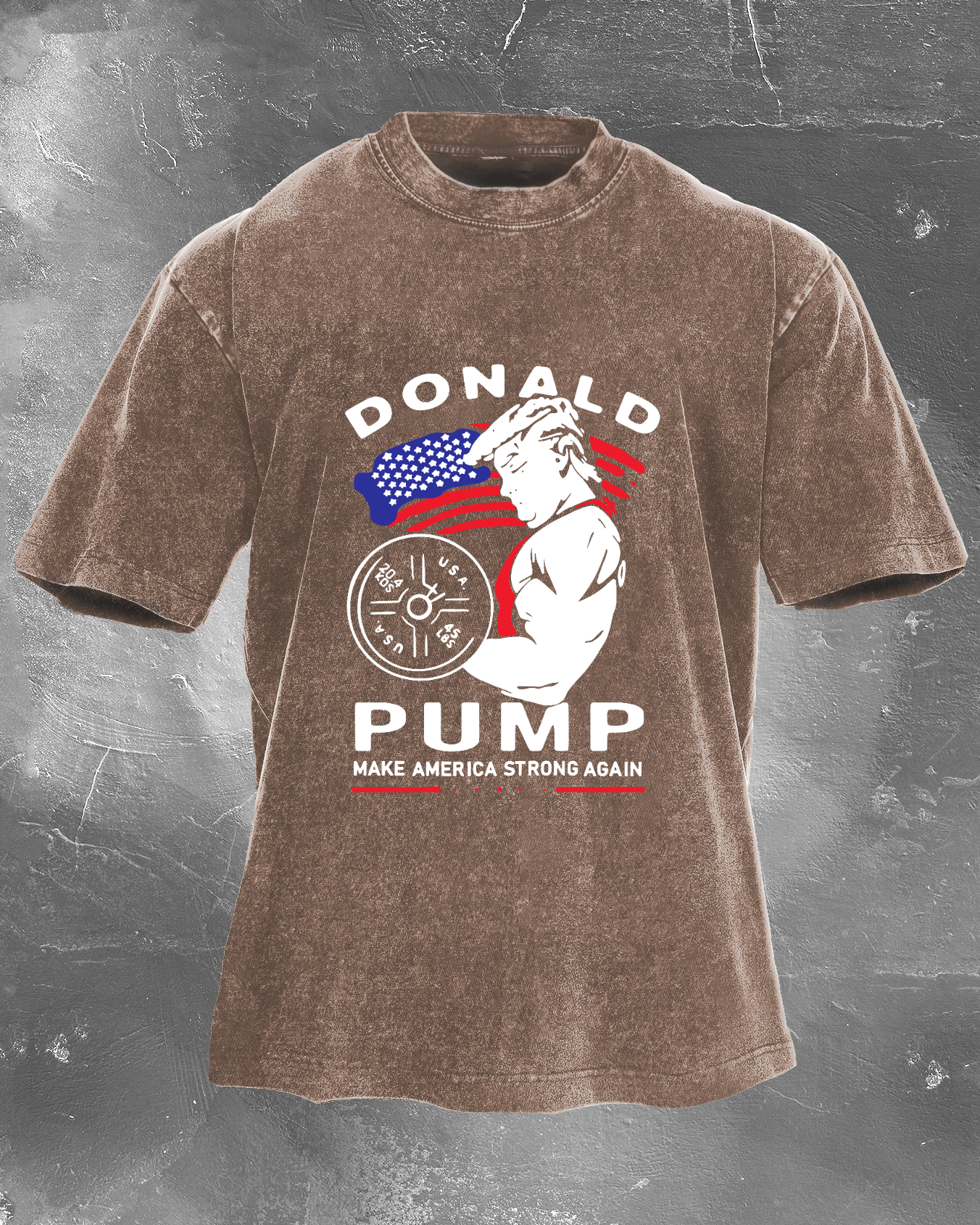 Donald Pump Men's washed T-shirt