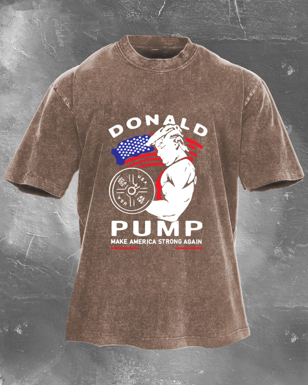 Donald Pump Men's washed T-shirt