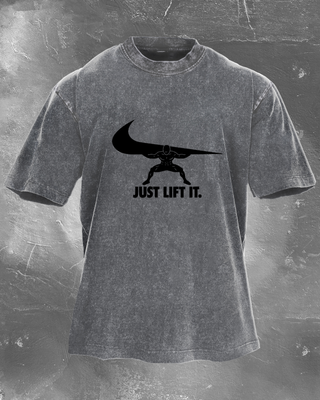 Just Lift It Men's washed T-shirt
