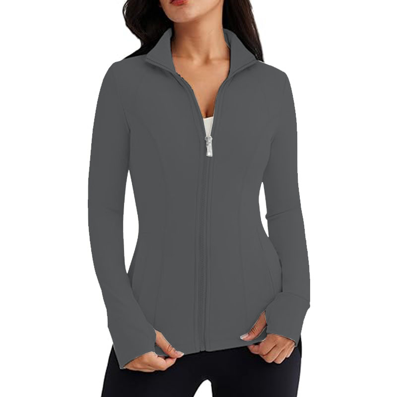 Womens Zip Up Jackets Long Sleeve Hoodies Gym Workout Clothes