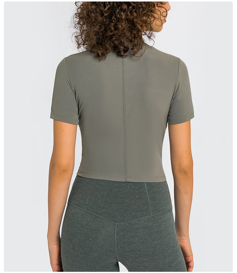 Women Short Sleeve Workout Shirts Breathable T-Shirts Quick 