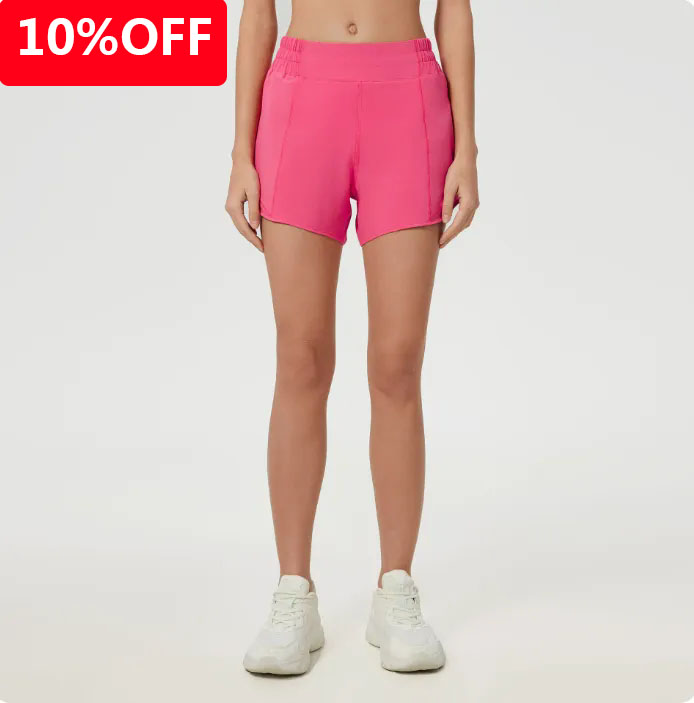 Women Running High Waisted Pocket Sporty Workout Shorts