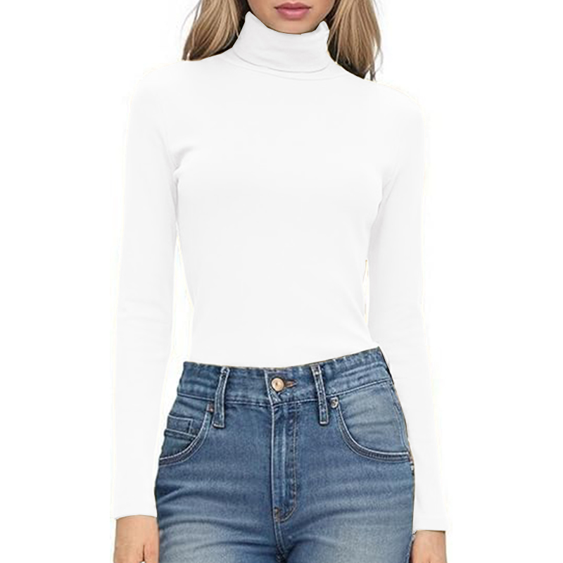 Women Long Sleeve Loose Fitted Crewneck Solid Color Basic Top