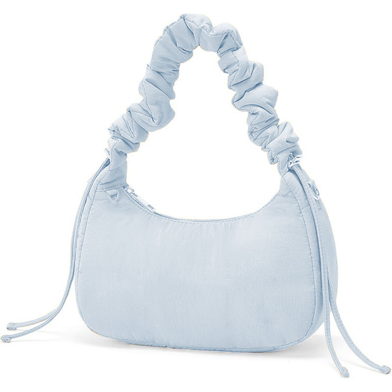 Small Puffer Shoulder Bag Quilted Crescent Crossbody Bags 