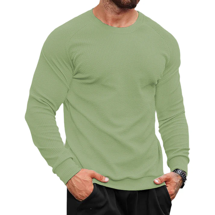 Men's Sweatshirts Geometric Texture Long Sleeve Casual Pullover Shirt