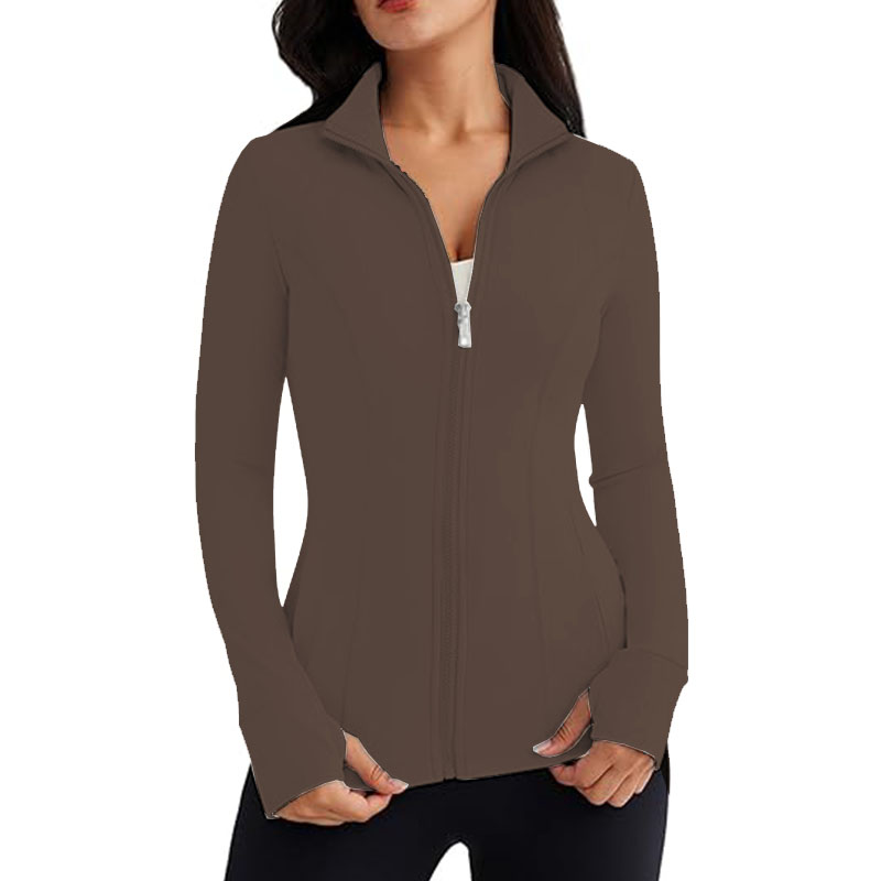 Womens Zip Up Jackets Long Sleeve Hoodies Gym Workout Clothes