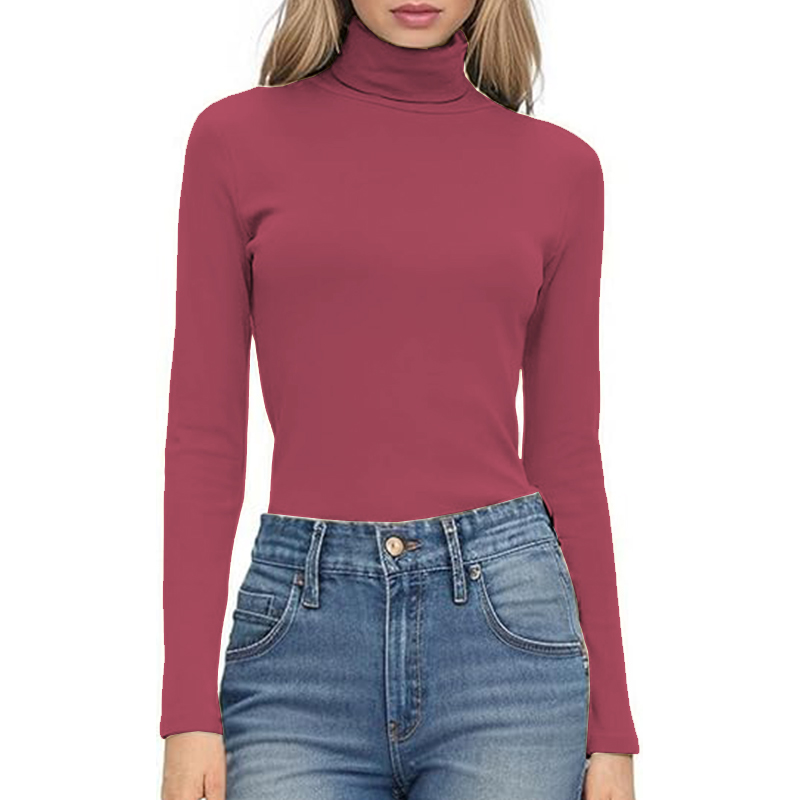 Women Long Sleeve Loose Fitted Crewneck Solid Color Basic Top