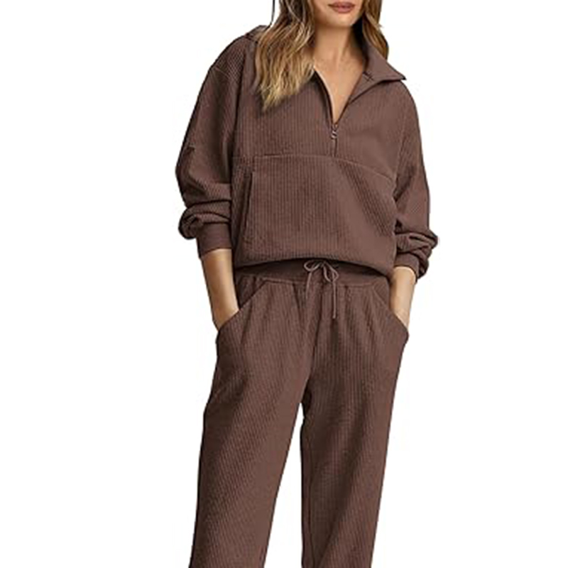 Womens 2 Piece Sweatsuits Set Long Sleeve Pullover Joggers Sweatpants