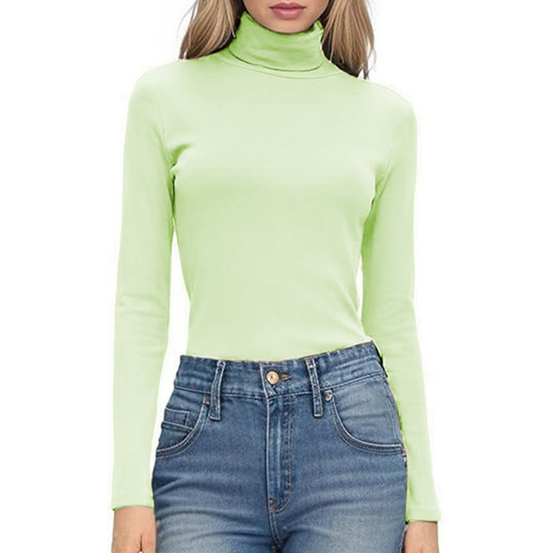 Women Long Sleeve Loose Fitted Crewneck Solid Color Basic Top