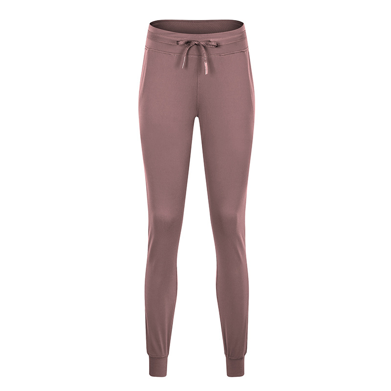 12 Colors Drawstring Pants Fitness Women Sweatpants with Two Side Pockets 4-Way Stretch Leggings Lady Stretchy Pants