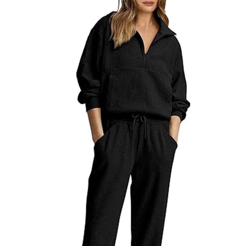 Womens 2 Piece Sweatsuits Set Long Sleeve Pullover Joggers Sweatpants