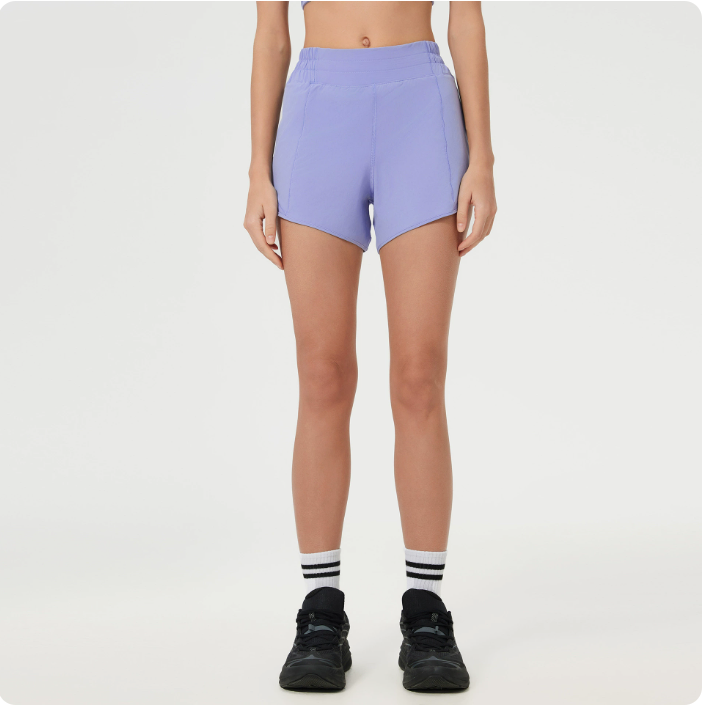 Women Running High Waisted Pocket Sporty Workout Shorts