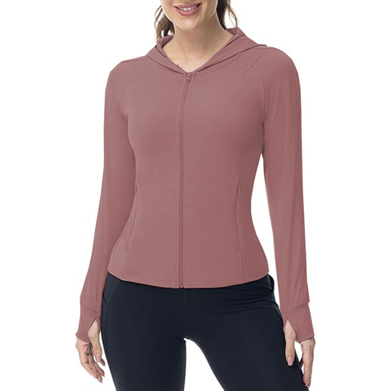 Women Full Zip Hoodie Lightweight Athletic Jackets 