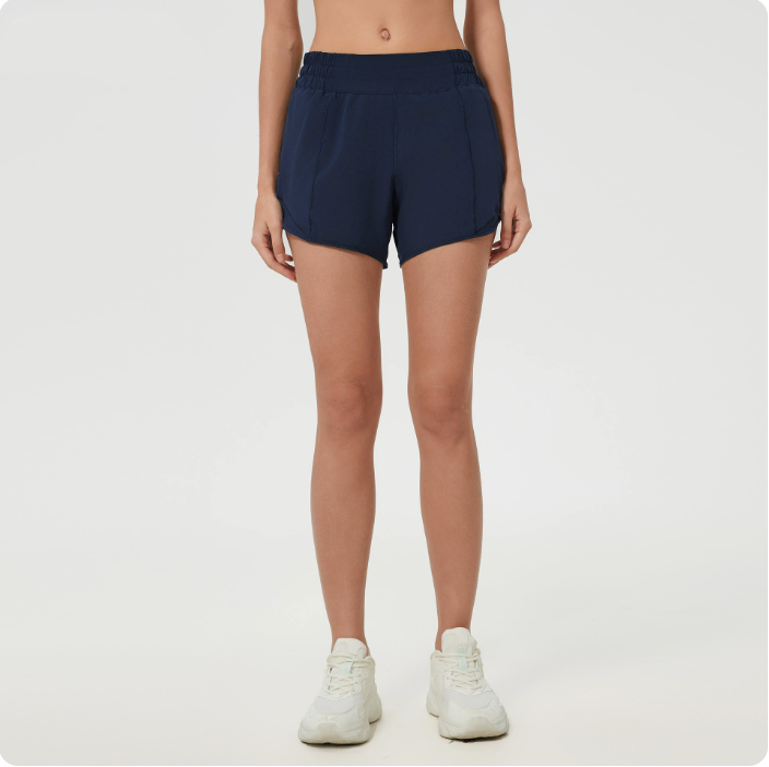 Women Running High Waisted Pocket Sporty Workout Shorts
