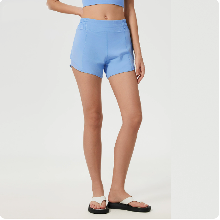 Women Running High Waisted Pocket Sporty Workout Shorts