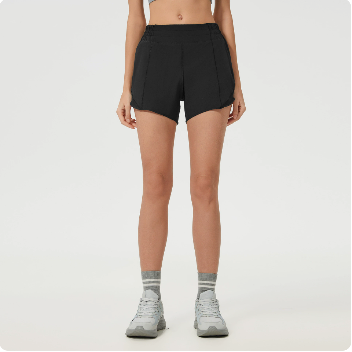 Women Running High Waisted Pocket Sporty Workout Shorts