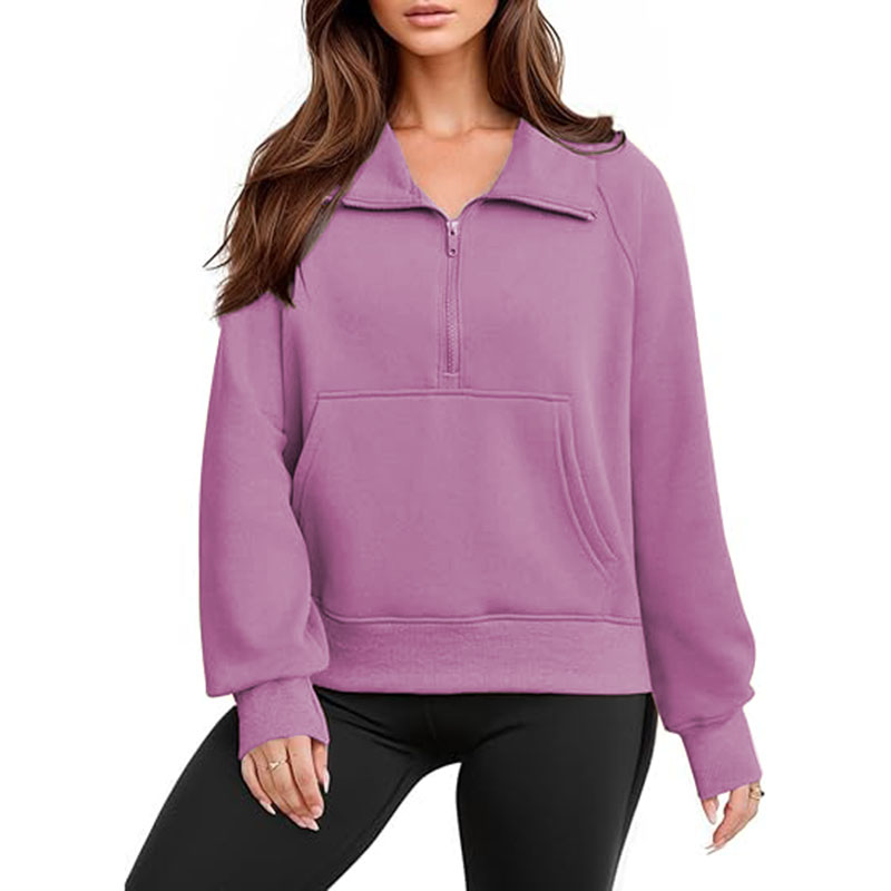  8 Colors Women Stretch Sweatershirt Not Fleece Sports Hoodie Jacket