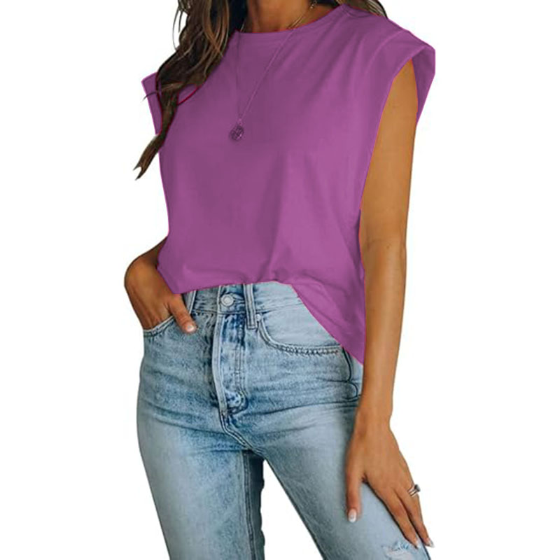 Women Vest Crop Vintage Sleeveless Elastic Chiffon Waistcoat