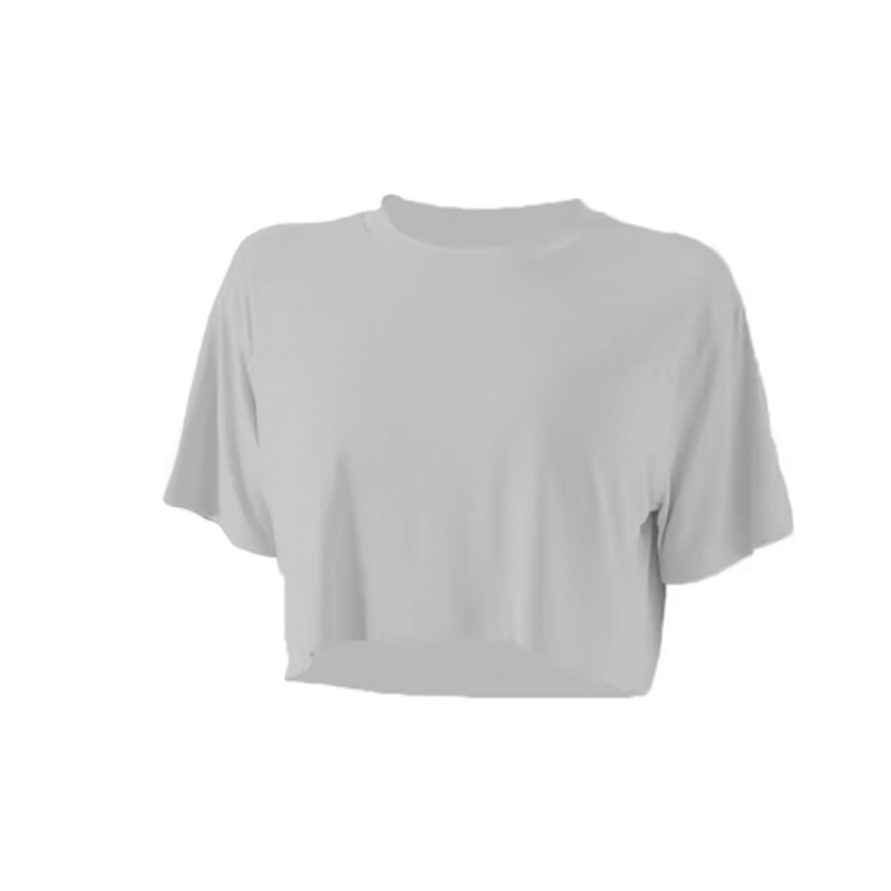 Women Short Sleeve Sport Vest Loose Fit Plain Fitness Vest