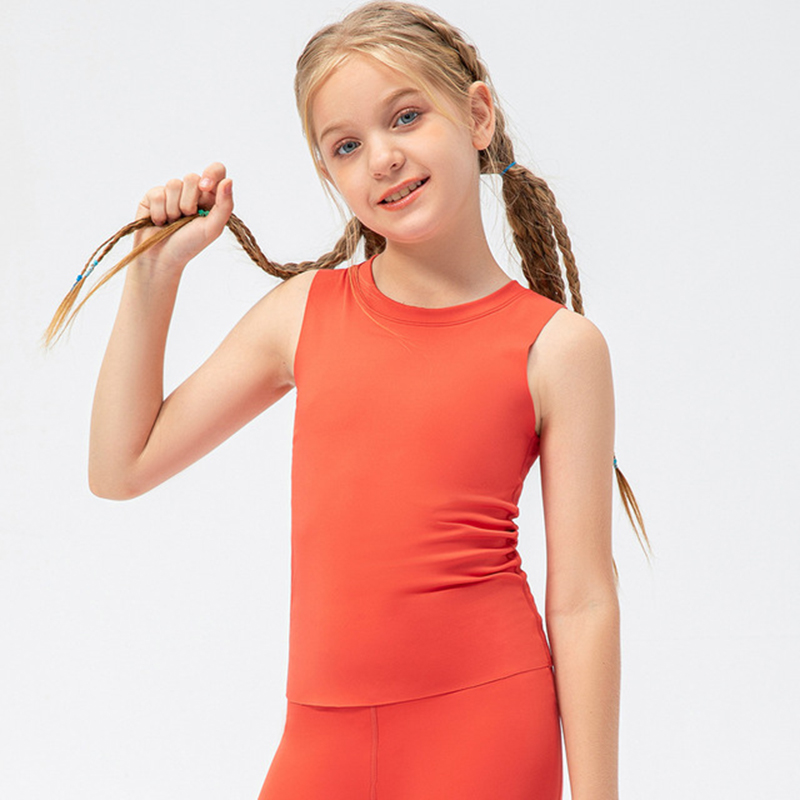 Girls Kid Cute Quick Dry Breathable Stretch Vest Kids Tank Top Children Yoga Sports Dance Tank Top Sleeveless Shirts