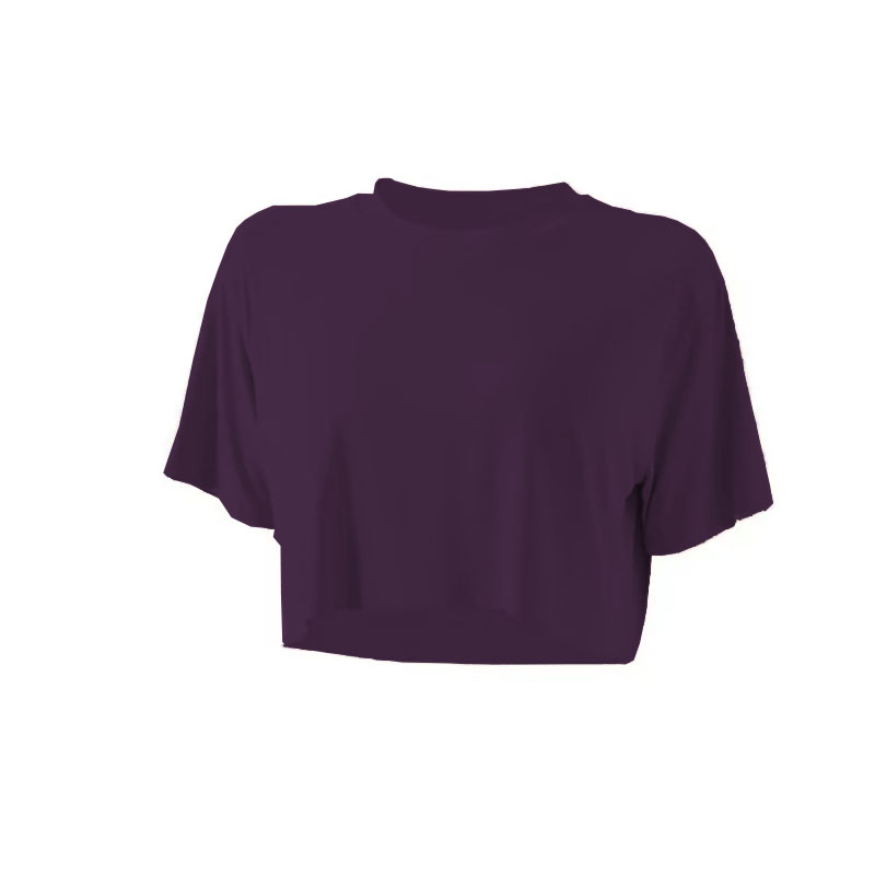 Women Short Sleeve Sport Vest Loose Fit Plain Fitness Vest