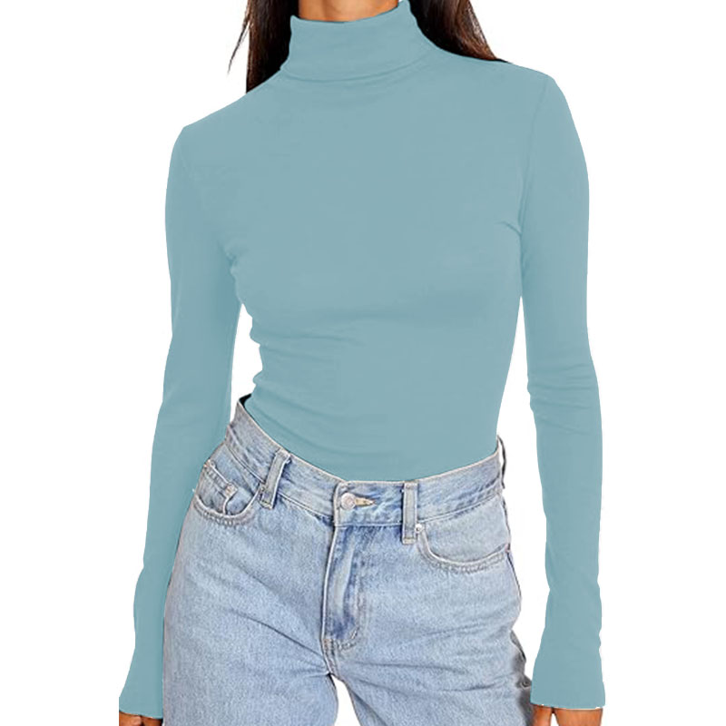 Womens Long Sleeve Shirts Fall Fashion Tops Basic Layer Slim Fit