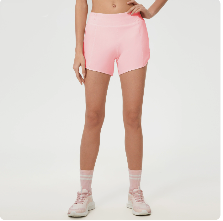 Women Running High Waisted Pocket Sporty Workout Shorts