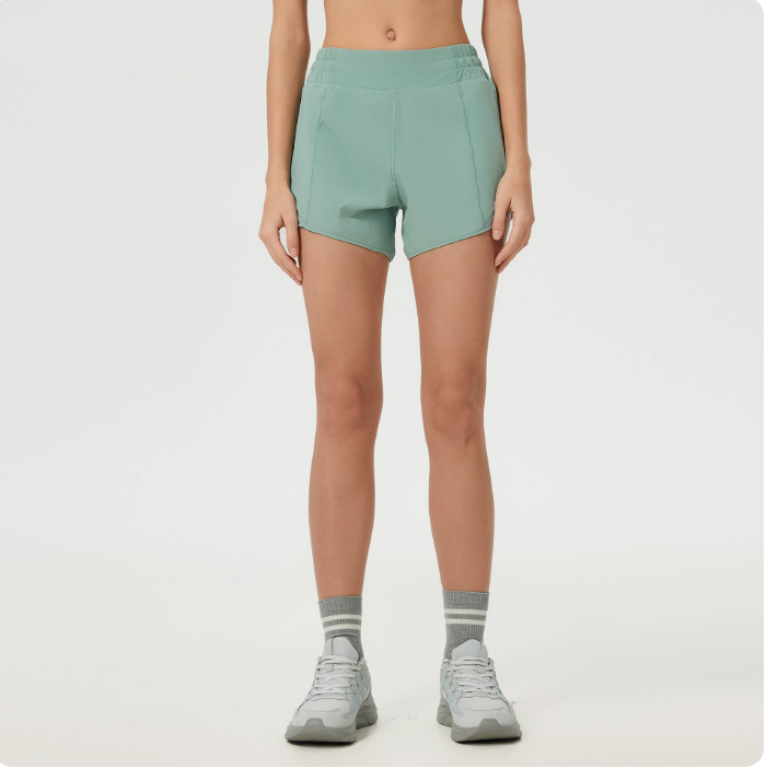 Women Running High Waisted Pocket Sporty Workout Shorts