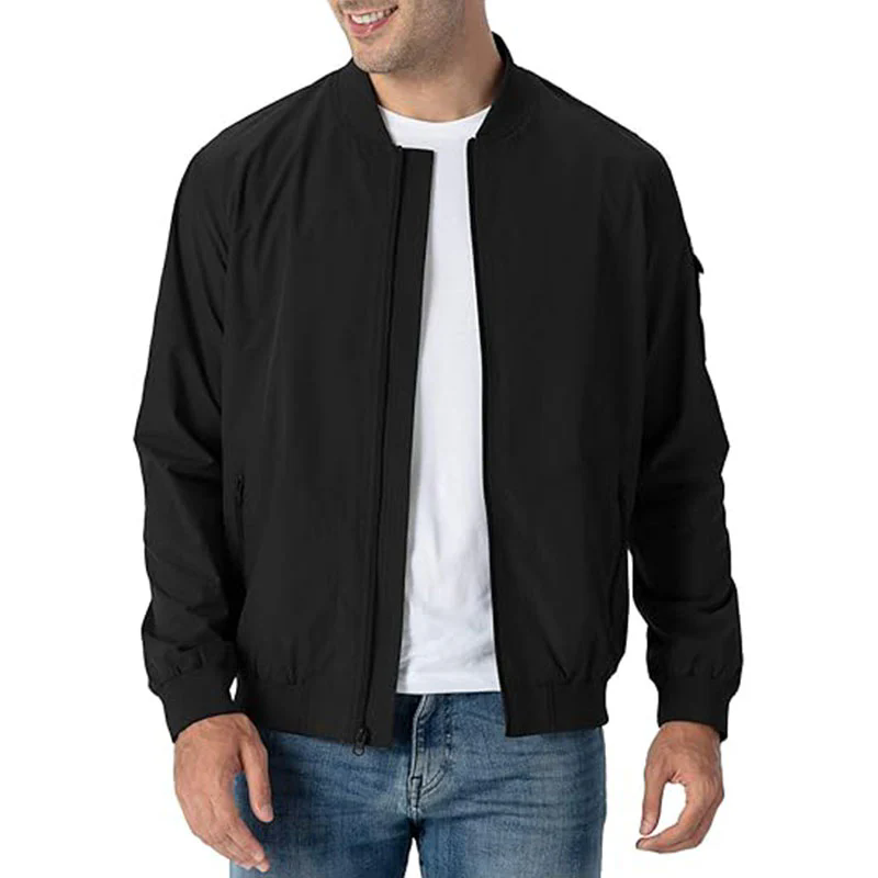 Men Jacket Lightweight Windbreaker Spring Fall Casual Jackets
