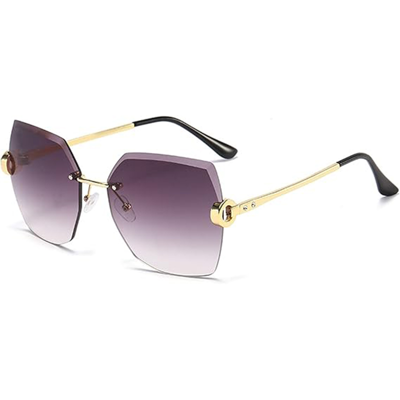 Womens Fashion Frameless Large Sunglasses