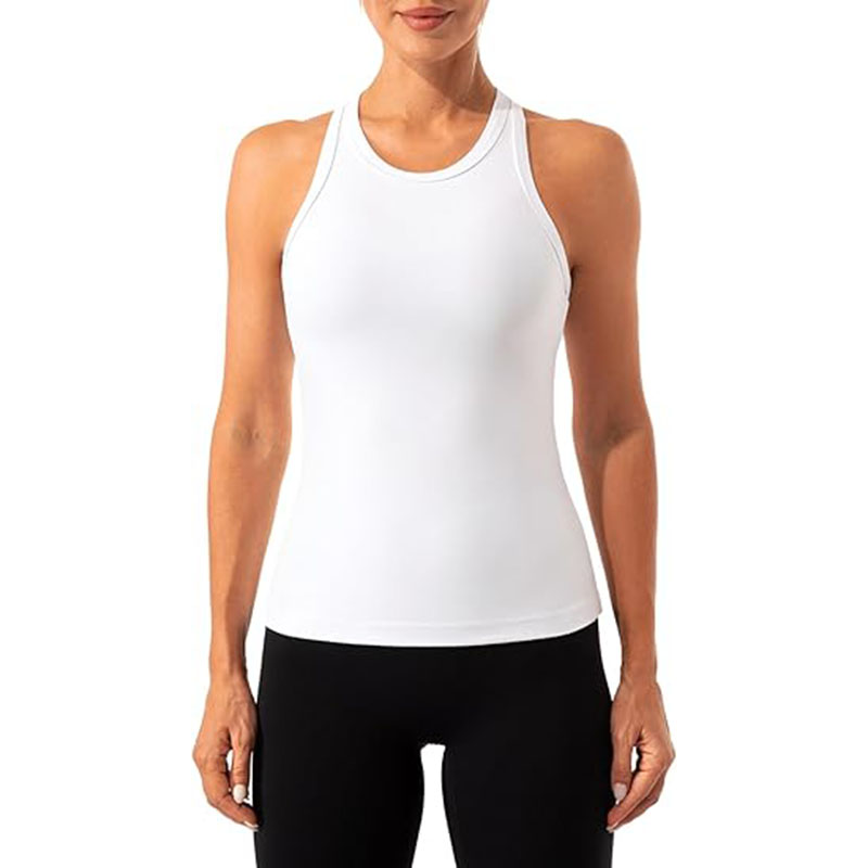 Plain Racerback Vest Women Slim Fit Flexible Fitness Athletic Soft