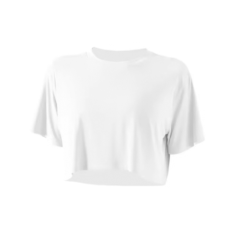 Women Short Sleeve Sport Vest Loose Fit Plain Fitness Vest