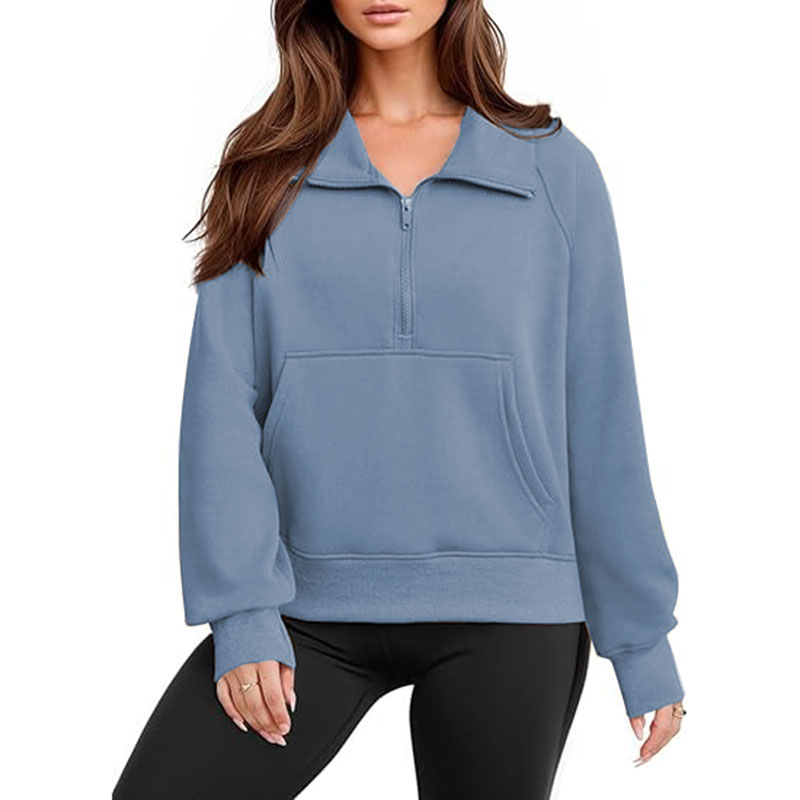  8 Colors Women Stretch Sweatershirt Not Fleece Sports Hoodie Jacket