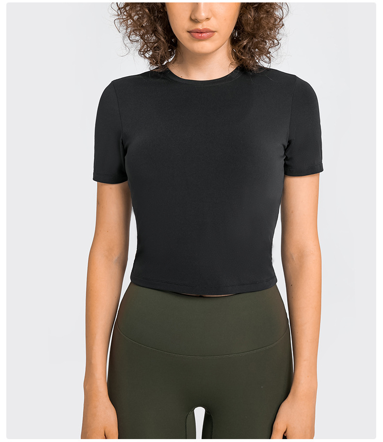 Women Short Sleeve Workout Shirts Breathable T-Shirts Quick 