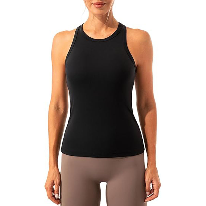 Plain Racerback Vest Women Slim Fit Flexible Fitness Athletic Soft