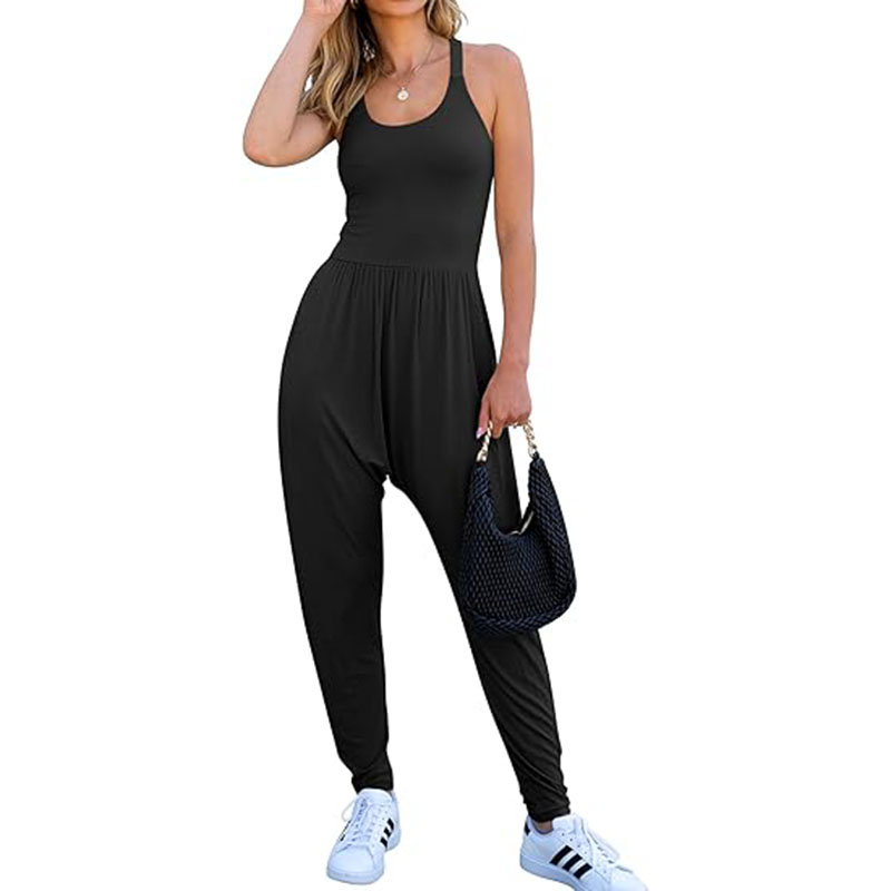 Women Jumpsuits Summer Sleeveless Backless Tank Top