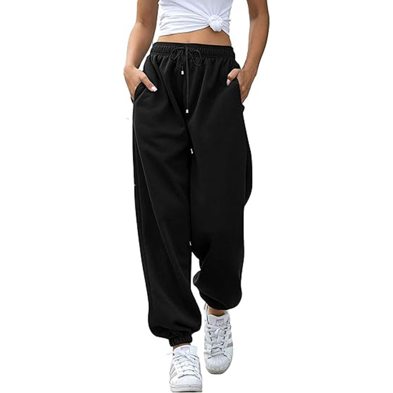 Women Casual Drawstring Sweat Pants Workout Athletic Joggers with Pockets