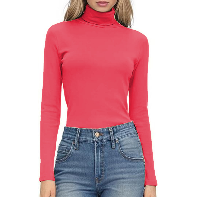 Women Long Sleeve Loose Fitted Crewneck Solid Color Basic Top
